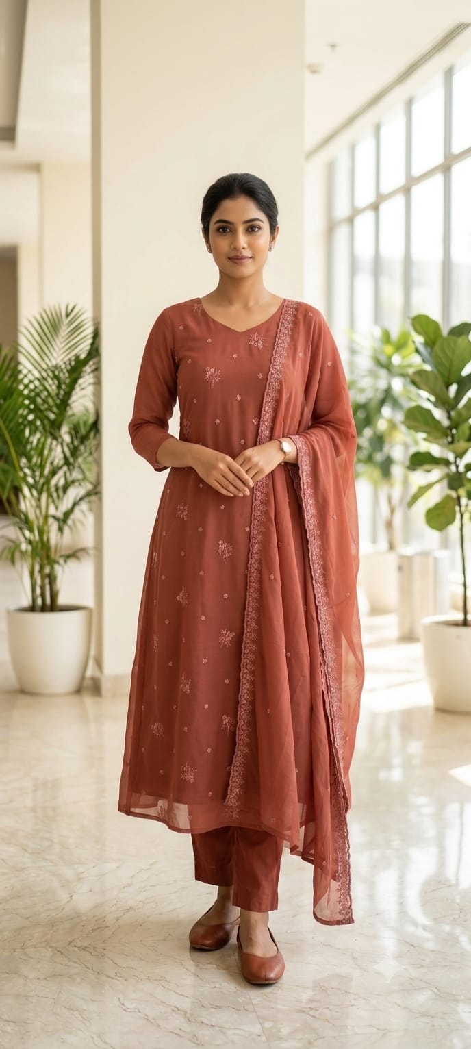Enbroided Kurti Set